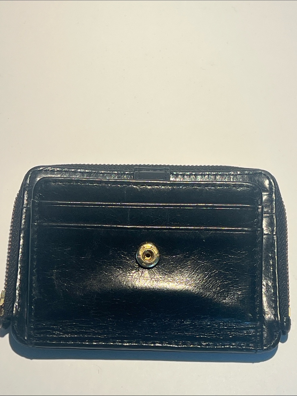 HOBO Black Leather Zip Wallet with Gold Hardware Key Holder Soft Genuine Leather - Picture 14 of 16